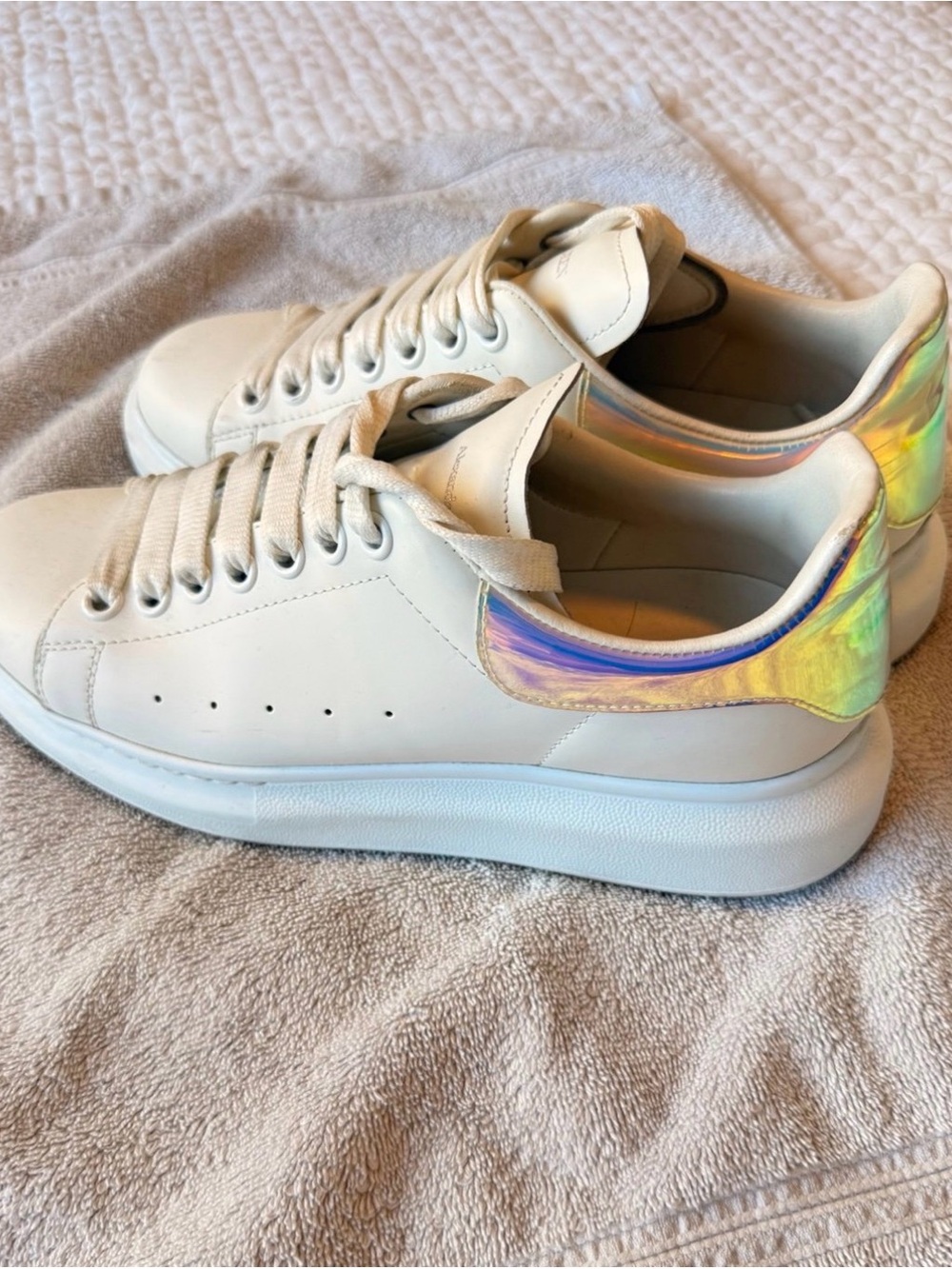 Alexander McQueen Oversized Sneakers with Iridescent Heel